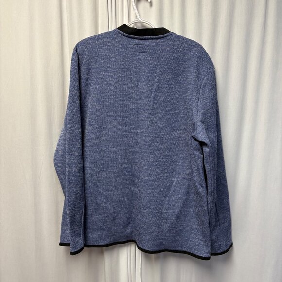 Attack Life Mens Blue Heathered V-Neck Pullover Long Sleeve Sz Large Sweatshirt - Picture 2 of 7